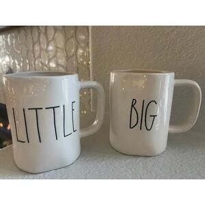 Rae Dunn Artisan Collection By Magenta "Big" & "Little" Coffee Cup/Mug Set